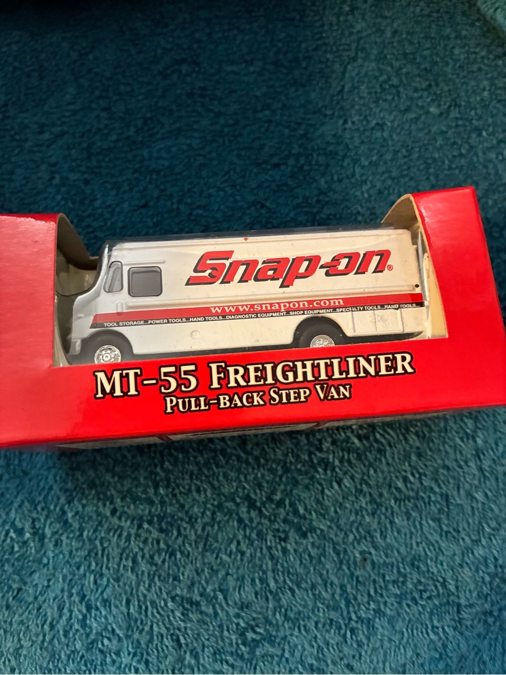 Snap-on MT-55 Freightliner Die-Cast Pull-Back Step Van - White with Red Logo